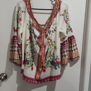 1xl floral off the shoulder blouse